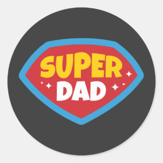 Adesivo Insígnia de Super-Herói Retro Super Pai