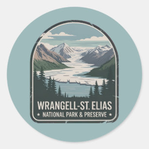 Adesivo Insígnia do Parque Glaciar Wrangell-St. Elias