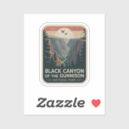 Adesivo Insígnia Retro do Black Canyon of the Gunnison