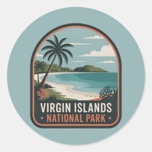 Adesivo Insígnia Tropical do Parque Nacional das Ilhas Vir