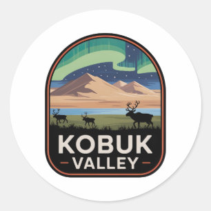 Adesivo Insígnia Vintage do Parque Nacional Vale Kobuk