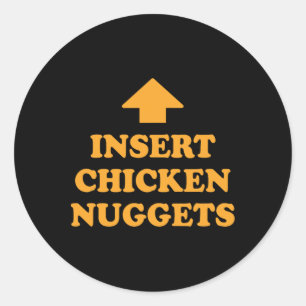 Adesivo Insira Nuggets de Frango Meme de Comida Engraçado 