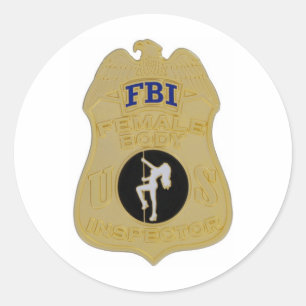 Adesivo inspector do corpo fêmea do fbi