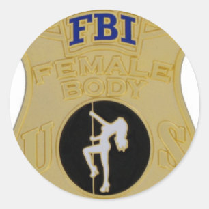 Adesivo inspetor do corpo feminino do FBI