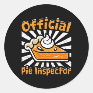 Adesivo Inspetor Oficial de Pizza Funny Ação de Graças Pum