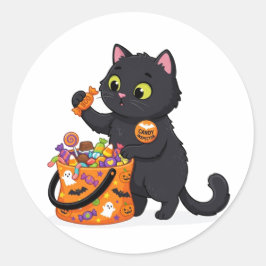 Adesivo Inspetor Profissional de Doces Engraçado Gato de H