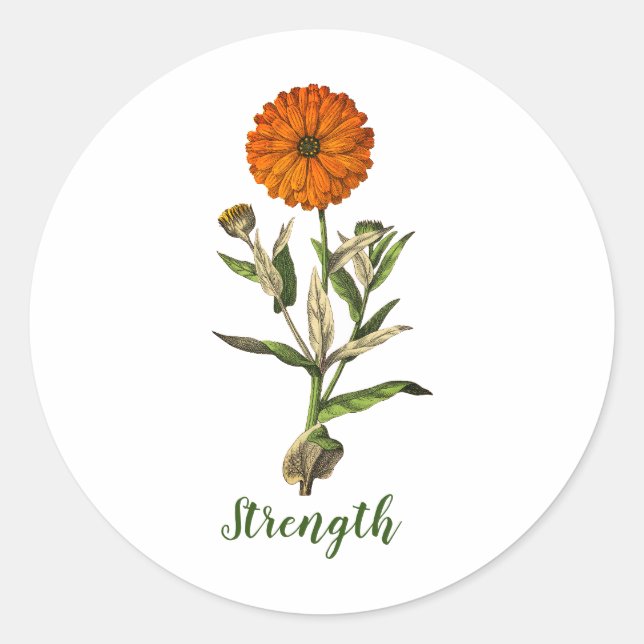 Adesivo Inspiração de força Marigold (Frente)