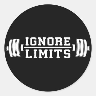Adesivo Inspiração de Workout - Ignorar Limites - Motivaci