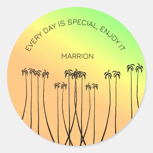 Adesivo Inspiração, fantástico Verão tropical (Frente)