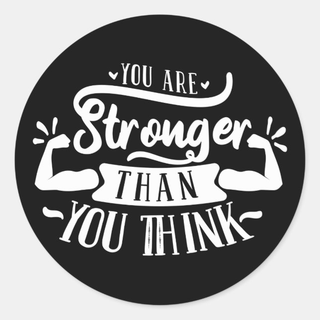 Adesivo inspiração forte arte de palavras (Frente)