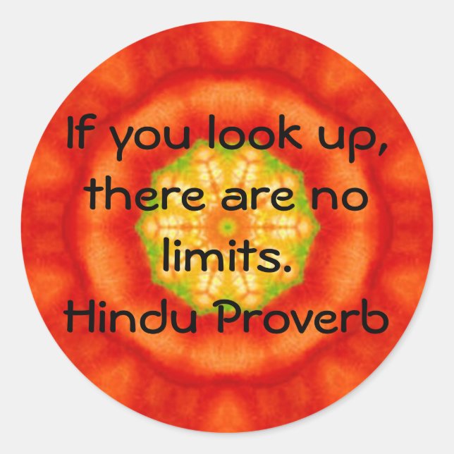Adesivo inspiração Hindu Proverb da Índia (Frente)
