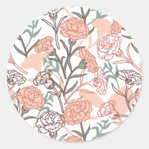 Adesivo Inspirado na Natureza Floral: Padrão de Flor de Cr