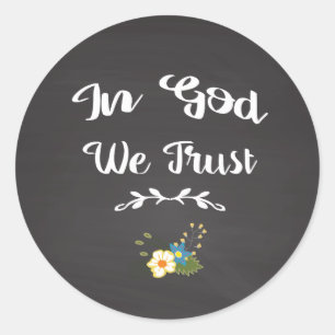 Adesivo Inspirador em Deus Confiamos