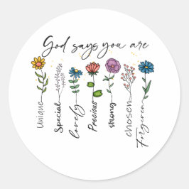 Adesivo Inspirador Flor Silvestre Religiosa Cristã Fé