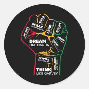 Adesivo Inspirador Líderes Pretos, Punho de Energia Preto