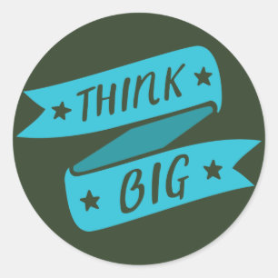 Adesivo Inspirador, na moda pense o azul grande