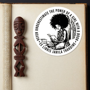 Adesivo Inspirando "Poder de uma Menina" Ex Libris Bookpla