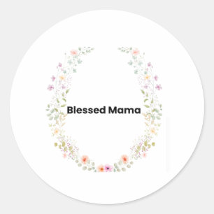 Adesivo Inspirational Floral Mãe Abencoada