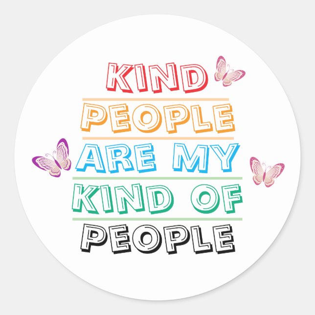 Adesivo Inspirational Quote - Kind People (Frente)