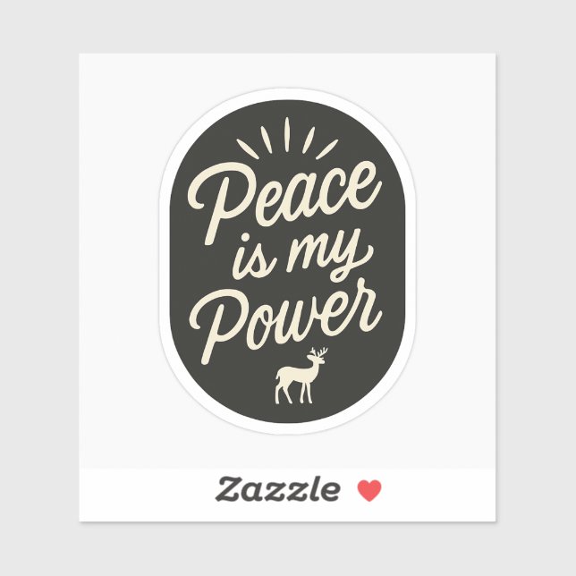 Adesivo Inspirational Sticker - A paz é o meu poder (Faith (Folha)