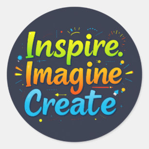 Adesivo Inspire. Imaginem. Criar