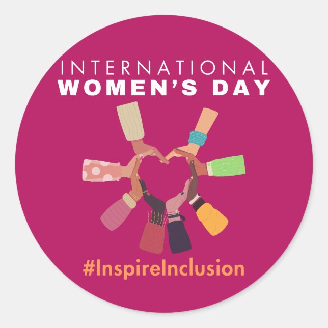 Adesivo Inspire Inclusion International Women Day (Frente)