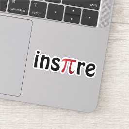 Adesivo Inspire o Geek de Matemática Vermelho Negro Dia Pi