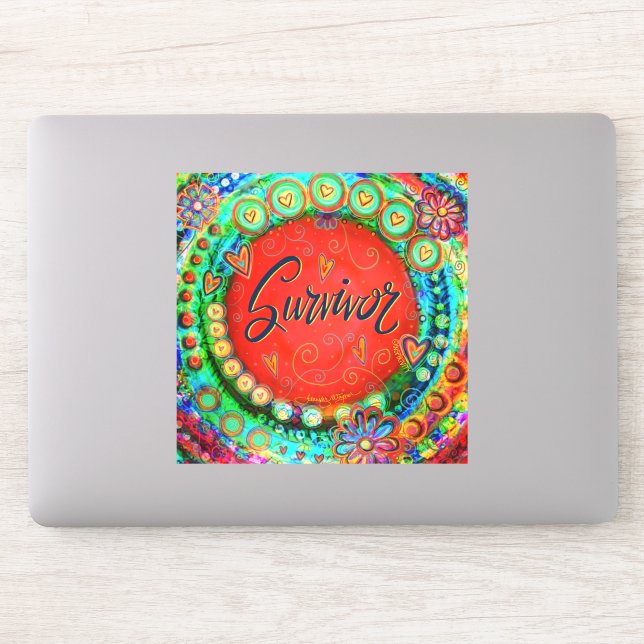 Adesivo Inspiridade do Survivente Vermelho Imitacional Ins (Computador)