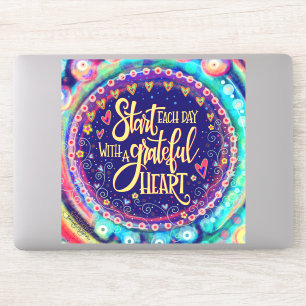 Adesivo Inspirividade "Coração Grata"