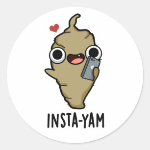 Adesivo Insta-yam Cute Social Media Veggie Yam Pun
