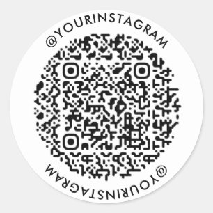 Adesivo instagram business social media moderno código qr