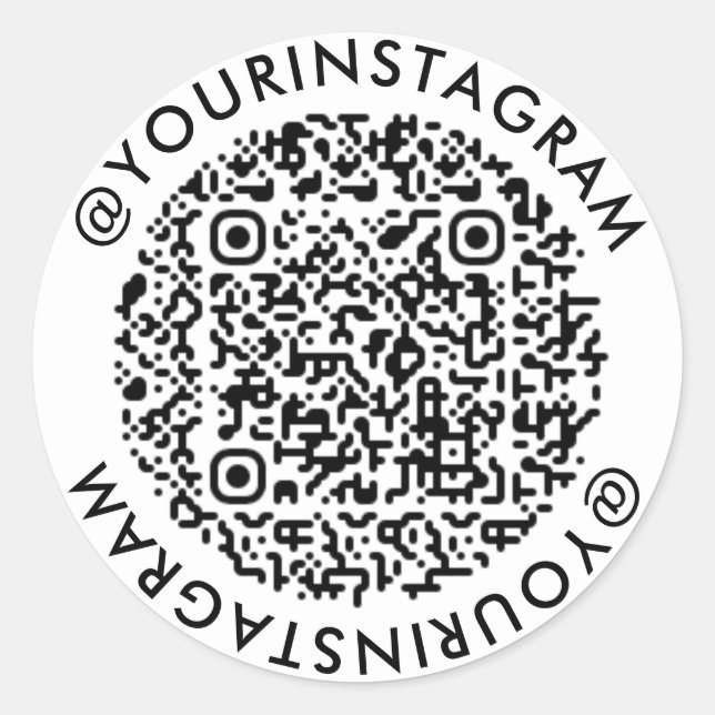 Adesivo instagram business social media moderno código qr (Frente)