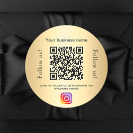 Adesivo Instagram de código qr de negócios glamouroso Dour