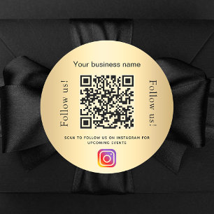 Adesivo Instagram de código qr de negócios glamouroso Dour