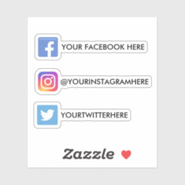 Adesivo Instagram Personalizado Mídia Social do Twitter no