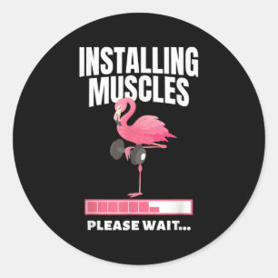 Adesivo Instalação de músculos Flamingo Exercício Malhação