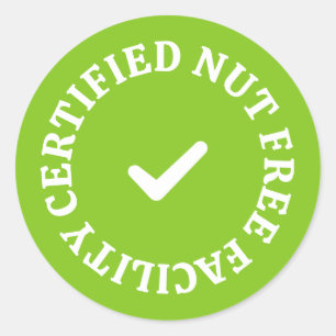 Adesivo Instalações Certificadas Livres de Nozes – Green A