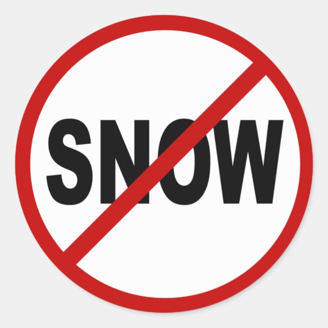 Adesivo Instrução de Sinal de Odio/Sem Neve Permitida (Frente)