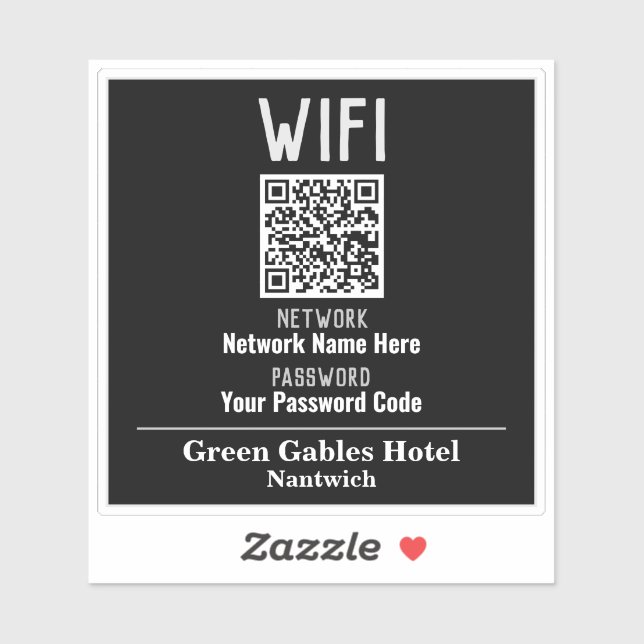 Adesivo Instruções WiFi com código QR (Folha)