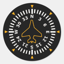 Adesivo Instrumento de Voo de Compass de Aeronaves