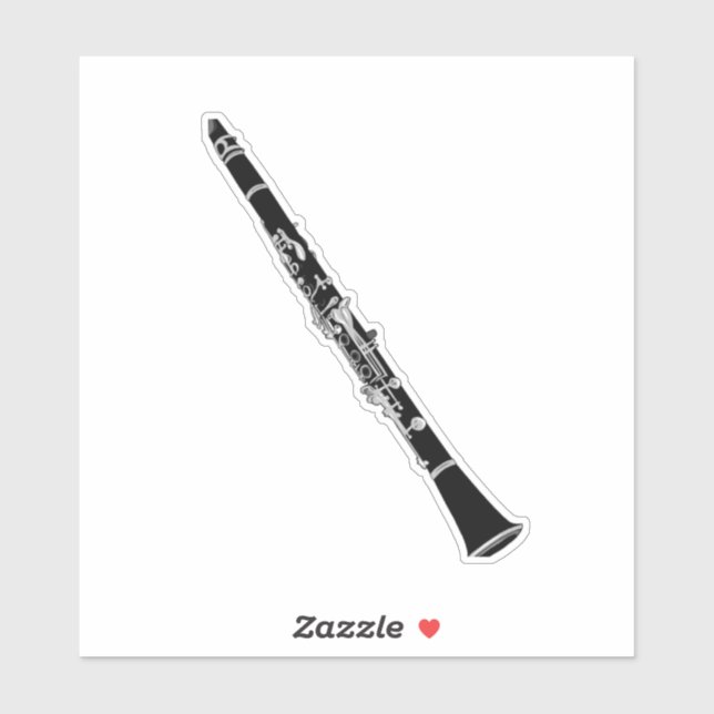 Adesivo Instrumento musical clarinete (Folha)