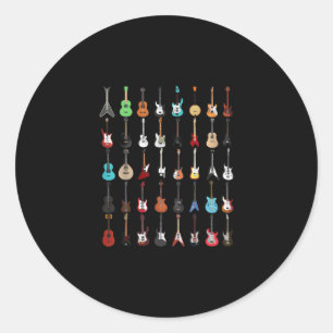 Adesivo Instrumento Musical de Violão Rock and Roll