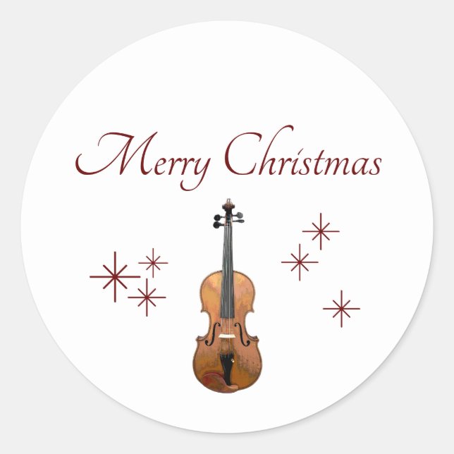 Adesivo Instrumento Musical Violin Christmas (Frente)