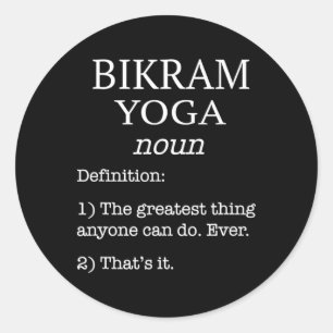 Adesivo Instrutor de Bikram Yoga Definição Falsa Engraçada