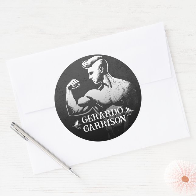 Adesivo Instrutor de ginástica de construção de Malhações  (Envelope)