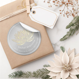 Adesivo Instrutor de Meditação do YOGA Studio Reiki Dourad