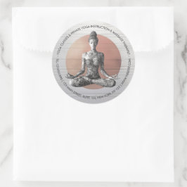 Adesivo Instrutor de Meditação Yoga Reiki Master Lotus Pos