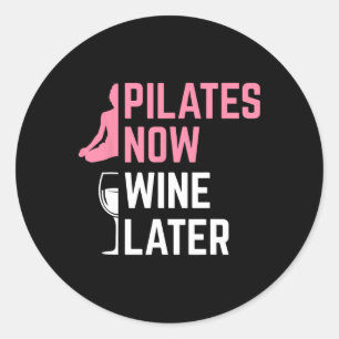Adesivo Instrutor de Pilates Agora Vinho Depois Yoga Exerc