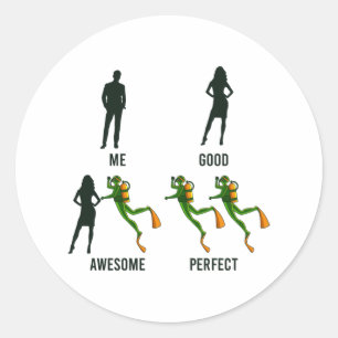 Adesivo Instrutor de Roupa de mergulho Engraçado Scuba Di