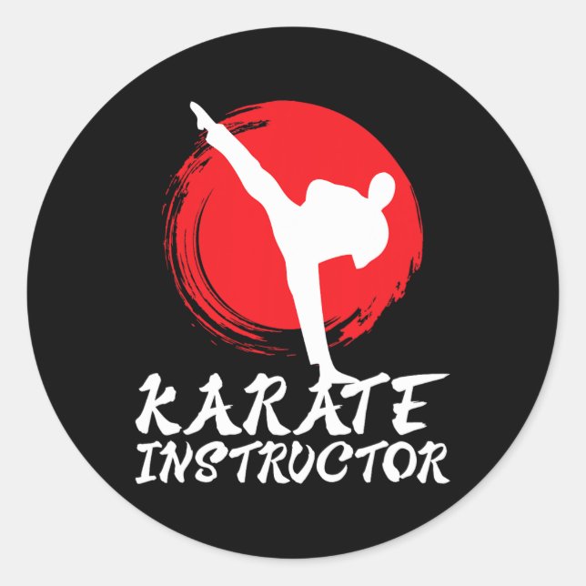 Adesivo Instrutor Karate Professora Karate Instrutor Karat (Frente)